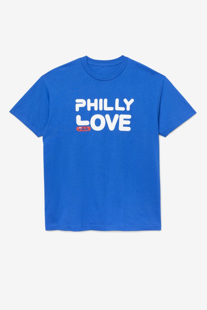 Fila Philly Love Blue T-Shirt Mens - NZ 29085-YDAM